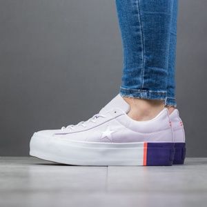 converse one star purple platform